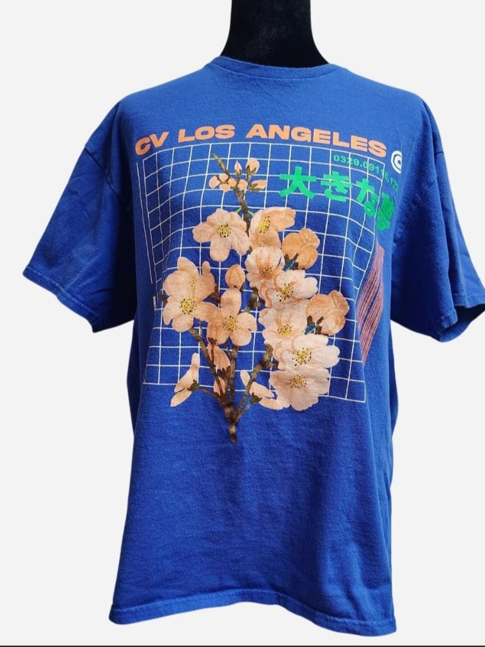 Blue Graphic Blossom Tee
